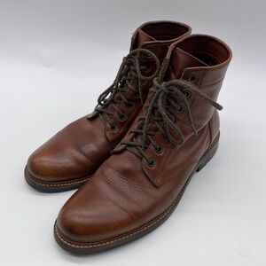 Men's Nosolo Leather Boots US size 9 Vtg Vibram Lace Up